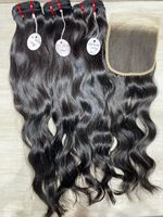 Vente en gros HD Closure Frontal Indian Hair Raw Human Extension de cheveux bruts 30 pouces étiré Invisible Design Bon marché