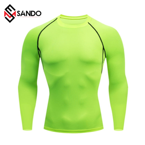 Unisex เสื้อยืดรัดรูปแขนยาวสำหรับเล่นกีฬาเข้ารูปแห้งเร็วพร้อมปกสำหรับ MMA สำหรับเด็กทำจากสแปนเด็กซ์ - Product Image 3