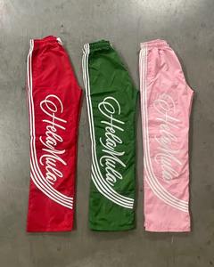 Fashion Mens Baggy Plus Size Casual Loose Fit Custom <b>Vintage</b> Nylon Polyester Stripe Sweatpants & <b>Trousers</b> - Product Image 4