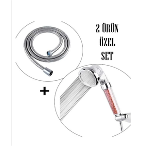 <b>Shower</b> <b>Head</b> with <b>Bead</b> Water Filter Water Saving Includes Free <b>Shower</b> Hose - Product Image 3