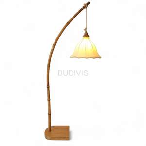 Lámpara de Pie al por Mayor, Elegante Lámpara de Pie de Arco de Bambú para Decoración de Sala de Estar, Lámpara de Pie Decorativa - Product Image 1