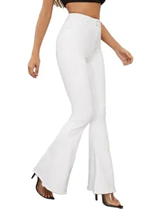 Jeans Casuales Rectos de Calidad Premium para Mujer OEM Transpirables 100% Algodón de Cintura Alta y Corte Holgado Nueva Moda ODM - Product Image 2