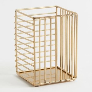 Cesta de almacenamiento para el hogar pequeña con forma cuadrada de cubo de Metal de alta calidad con forma personalizada moderna de lujo - Product Image 2