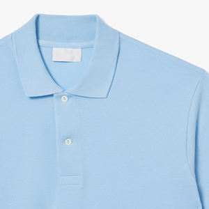 เสื้อยืดโปโลผู้ชายสำหรับฤดูร้อนได้รับความนิยมสูงสุดเสื้อผ้าลำลองระบายอากาศผ้าฝ้าย100% สำหรับผู้ใหญ่ดีไซน์สีพื้น - Product Image 5