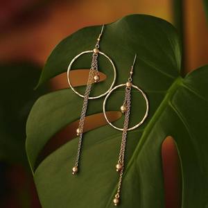 Pendientes de aro de cadera de oro modernos de fabricación india Accesorio de moda perfecto para todos los días Uso disponible para cantidad a granel - Product Image 3
