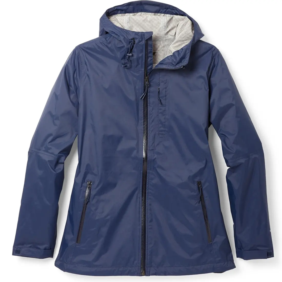 light weight Dark blue Rain Coat with custom logo rain jacket waterproof men and womens