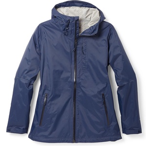 Veste de pluie softshell à capuche bleu foncé, coupe-vent 10 000 mm, imperméable, légère, avec logo personnalisé HUNT GEAR, pour homme et femme, grandes tailles - Product Image 1