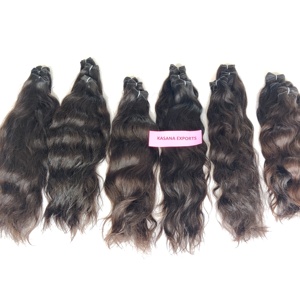 Extensions de cheveux humains bruts indiens 100 % non traités, alignés sur la cuticule, double trame, couleur naturelle, sans traitement chimique, vente en gros - Product Image 5
