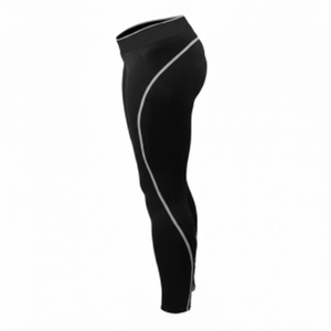 Leggings de yoga noirs unis taille haute pour femmes, pantalon de sport extensible pour la remise en forme - Product Image 3