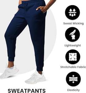 Pantalons de jogging à taille haute à séchage rapide avec cordon de serrage Pantalons de yoga décontractés pour femmes Pantalons de jogging de fitness - Product Image 4
