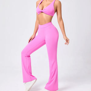 ชุดโยคะกางเกงขาสั้นเอวยางยืดน้ำหนักเบาชุดเล่นกีฬาเป็นมิตรกับสิ่งแวดล้อมชุดเล่นยิมควบคุมหน้าท้องโลโก้ได้ตามต้องการ - Product Image 3