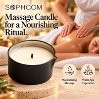 Meilleure nouvelle bougie de massage aromatique à l'huile de chanvre et à la lavande biologique mini bougies à la cire de soja pour massage corporel et bain
