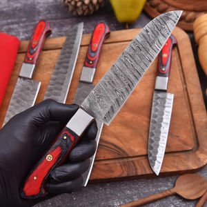 Cuchillo de Chef Profesional de Acero de Damasco al por Mayor, Funda de Cuero Personalizable, Regalo Perfecto para Él y Ella, Juego de Cocina, Soporte OEM - Product Image 3