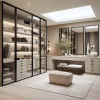 CBMMart personnalisé vente en gros de meubles modernes pour la maison et la chambre à coucher penderie à emballage plat en tissu pour portes à charnières en bois