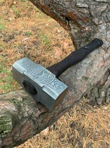 Hache tactique industrielle faite à la main, acier damas de haute qualité, tomahawk, hache viking, camping, bois, bricolage, coupe en plein air - Product Image 3