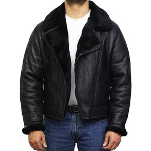 Stylish Genuine Leather Jacket with <b>Stand</b> Collar High Street Style Durable Breathable Winter for Casual Outfits Daily Wear - Product Image 3
