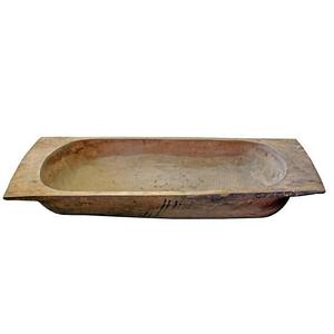 Longs bols à pâte en bois faits à la main de forme rectangulaire avec poignées pour vaisselle de comptoir décoration de la maison bols à pâte en bois - Product Image 2