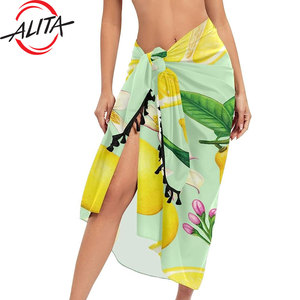 ผ้าคลุมชายหาดสีมะนาว vnurnrn สำหรับผู้หญิงกระโปรงยาวผ้าโสร่งชายหาดสำหรับชุดว่ายน้ำ - Product Image 1