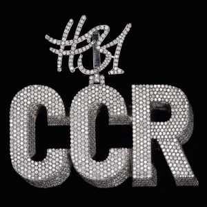 Pendentif en argent 925 de luxe avec logo personnalisé, moissanite, 3 pouces, grande taille, rond, médaille avec sertissage à griffes, clarté VVS, style hip-hop - Product Image 1