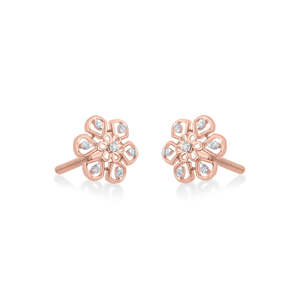 Pendientes de Diamantes con Diseño Floral - Product Image 4