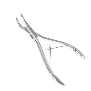 Juego de instrumentos quirúrgicos manuales de acero inoxidable alemán de doble resorte con acabado de Dall curvo de alta calidad Beyer Bone Rongeur - Product Image 1
