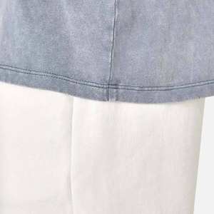 T-shirt oversize unisexe d'été de grande taille en polyester/coton vierge délavé à l'acide personnalisé à la mode - Product Image 6