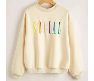 Sudaderas Personalizadas para Mujer, Cuello Redondo, Poliéster/Algodón, Secado Rápido, Transpirables, Tallas Grandes XS, con Logotipo Bordado para Invierno - Product Image 1