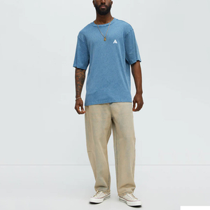 High Quality Wholesale 100% Cotton <b>Tshirts</b> for Men <b>Plain</b> Washed Drop Shoulder Blank T-shirt for Men By Antique Fashion - Product Image 2