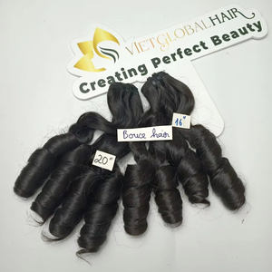 ผมดิบธรรมชาติสะท้อนกลับผมหยิกธรรมชาติเครื่องจักรสองชั้นผ้าขนสัตว์เวียดนามขายส่งราคาไม่พันกันไม่โรง - Product Image 1