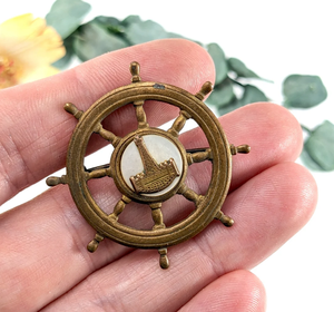 Broche Vintage Blackpool Tower Badge-Rueda de barco-Calidad de recuerdo La mejor rueda de barco náutico Decoración hecha a mano - Product Image 2