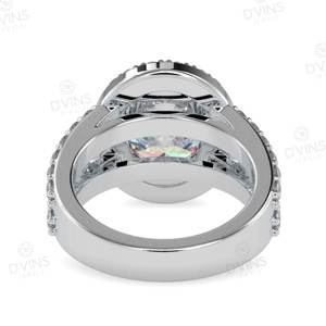 Anillo de diamante de laboratorio de corte ovalado clásico de 2,5 CT con diamante de laboratorio VVS Anillo de compromiso y Bodas de 14K con oro de 18 quilates para fiestas - Product Image 4