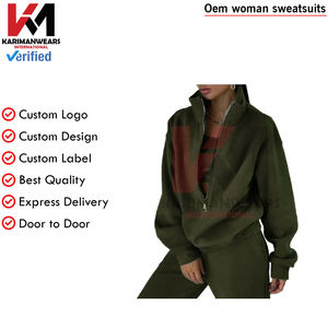 Mode femmes survêtement ensemble chaud confortable deux pièces tenue automne hiver vêtements de sport décontractés survêtements - Product Image 3