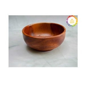 Bol en bois fait main du Vietnam en bois d'acacia naturel pour service de cuisine et décoration de table - Product Image 6