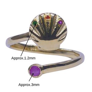 Anillo de tortuga chapado en oro de Plata de Ley 925 - Product Image 6