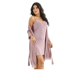 Ensemble de pyjama en viscose pour femmes, chemise de nuit capri, tunique courte, vêtements de nuit doux et respirants, vêtements de maison confortables pour se détendre, vêtements de nuit - Product Image 1