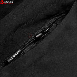 Customizable Logo Printed Canvas Full Zipper Waterproof Windproof Hooded Autumn <b>Windbreaker</b> Jacket for Men OEM Service - Product Image 6