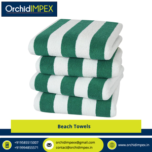 Fabricante y exportador de toallas de playa de algodón Terry con logotipo personalizado de la más alta calidad que ofrecen precios competitivos - Product Image 6