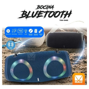 Portable Bluetooth Speaker with FM Radio, USB <b>Rechargeable</b>, <b>LED</b> <b>Light</b> - Assorted Colors - Product Image 2