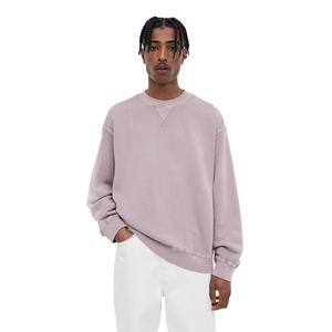 Alta calidad hombres color lila peso pesado polar cuello redondo sudadera últimas sudaderas de gran tamaño sudadera básica - Product Image 1