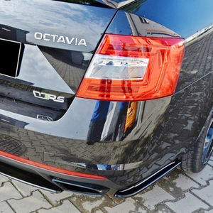 Octavia-parachoques trasero vRS MK3, divisores de esquina de Piano, superficie negra brillante, Kit de plástico de alta calidad, 2013 - 2019 - Product Image 2