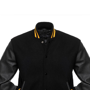 YSJY, venta al por mayor, chaqueta Bomber Varsity de alta calidad para hombre, talla grande, cremallera, cuello levantado, tela de lona, Frente, impermeable, a prueba de viento - Product Image 5