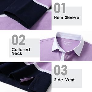 Vente en gros 2025 Rugby lourd pour polos de qualité supérieure rayé à manches longues Golf surdimensionné pour Polo avec impression sur toile P - Product Image 3