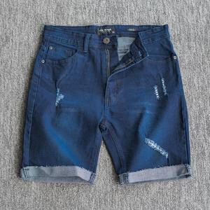 Short en jean OEM Short d'été en jean avec bandes en strass et cristaux pour hommes - Product Image 5