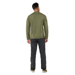 Sweat-shirt à col rond pour homme, décontracté, lourd, hiver, uni, 100% coton, pull, logo personnalisé, impression par transfert thermique, polaire uni - Product Image 5