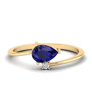 Bague REYES de luxe en argent sterling 925 avec saphir bleu taille poire 0,75 ct pour elle, vente en gros, bijoux en moissanite certifiés GRA - Product Image 6