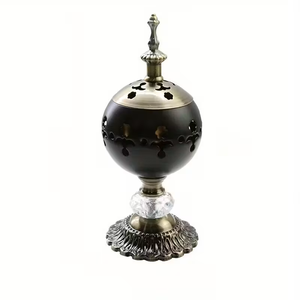 Traditional Islamic Brass Golden Bakhoor & Oud <b>Burner</b> Luxury <b>Incense</b> <b>Holder</b> for Ramadan and Home Fragrance - Product Image 3