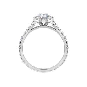 Pear Cut <b>Split</b> Shank Moissanite Engagement <b>Ring</b> - Product Image 3