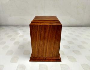 Handmade European Style Wooden Urn <b>Box</b> <b>for</b> Human Ashes & <b>Pet</b> <b>Memorial</b> Leakproof Cremation Urn with High Gloss Varnish Finish - Product Image 2