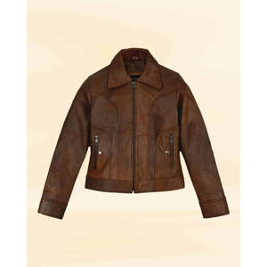 Chaqueta de Cuero Marrón de Selena Gomez - Product Image 2