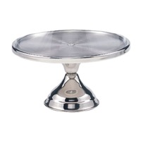Support à gâteau rond classique en métal avec construction robuste pour la restauration d'événement d'anniversaire et la présentation de pâtisserie professionnelle